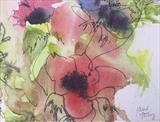 Anenomes by JLYoung, Painting, Watercolour on Paper