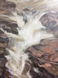 Falls of Dochart by JLYoung, Painting, Oil on Paper