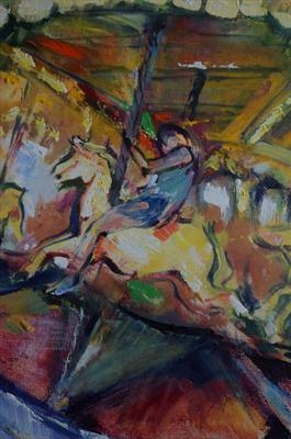 Carousel by JLYoung, Painting, Oil on canvas